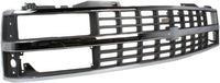 Front Grille Chrome Shell & Black Insert With Quad or Composite Headlights Direct Replacement Compatible With 1988-1993 Chevrolet C/K Series GM1200142 15615110