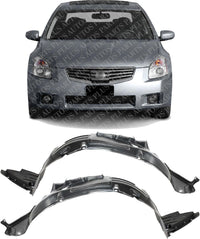 Set Of 2 Front Fender Liners Left Driver & Right Passenger Side Direct Replacement Compatible With 2004-2008 Nissan Maxima NI1251115 NI1250115 63843ZK00A 63842ZK00A