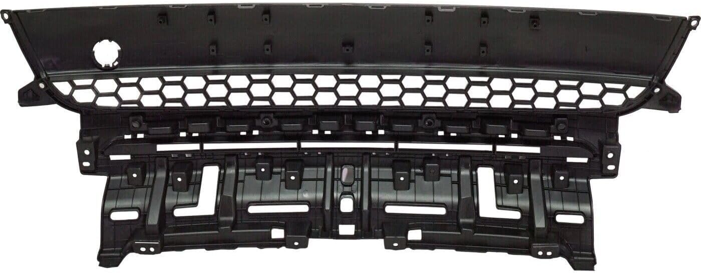 Front Bumper Upper Grille Textured Direct Replacement Compatible With 2017-2019 Kia Soul KI1036136 86561B2500