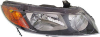 Set Of 2 Front Headlight Lens And Housing Right Passenger & Left Driver Side Direct Replacement Compatible With 2006-2008 Honda Civic HO2502125 HO2503125 33101SNAA02 33151SNAA02