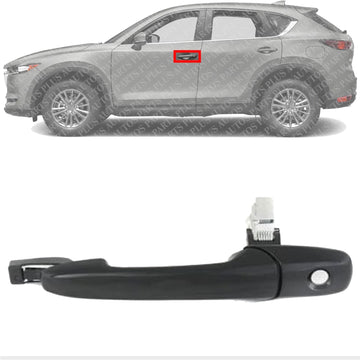 Front Exterior Door Handel Primed Left Driver Side Direct Replacement Compatible with 2003-2008 Mazda 6/2007-2015 CX-9 GJ6E59410K08