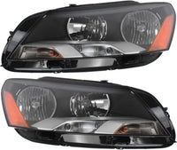 Set Of 2 Front Head Light Assembly Left Driver & Right Passenger Side Direct Replacement Compatible With 2012-2015 Volkswagen Passat VW2503148 VW2502148 561941006D 561941005D