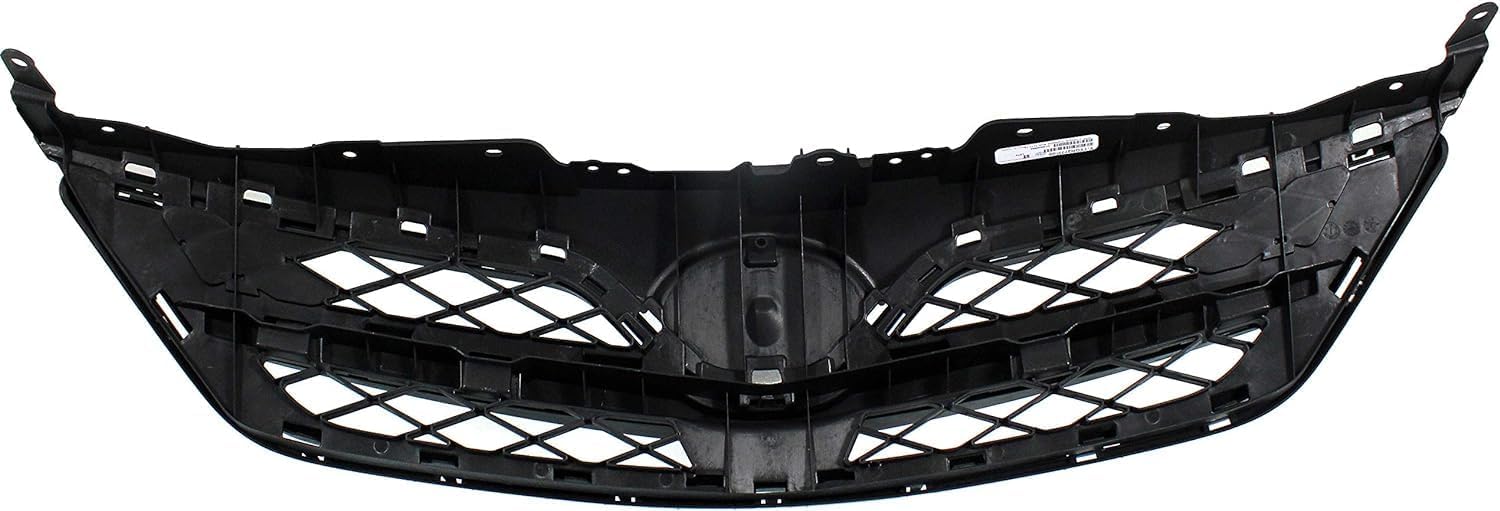 AUTOS PARTS PLUS Front Bumper Cover Primed + Upper Grille Painted Black Shell And Insert + Lower Textured Direct Replacement Compatible With 2011-2013 Toyota Corolla TO1000372 TO1036125 TO1200340