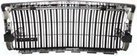 Front Grille Assembly Chrome Shell And Insert Plastic With Emblem Provision Direct Replacement Compatible With 1995-1997 Lincoln Town Car FO1200333 F5VY8200A
