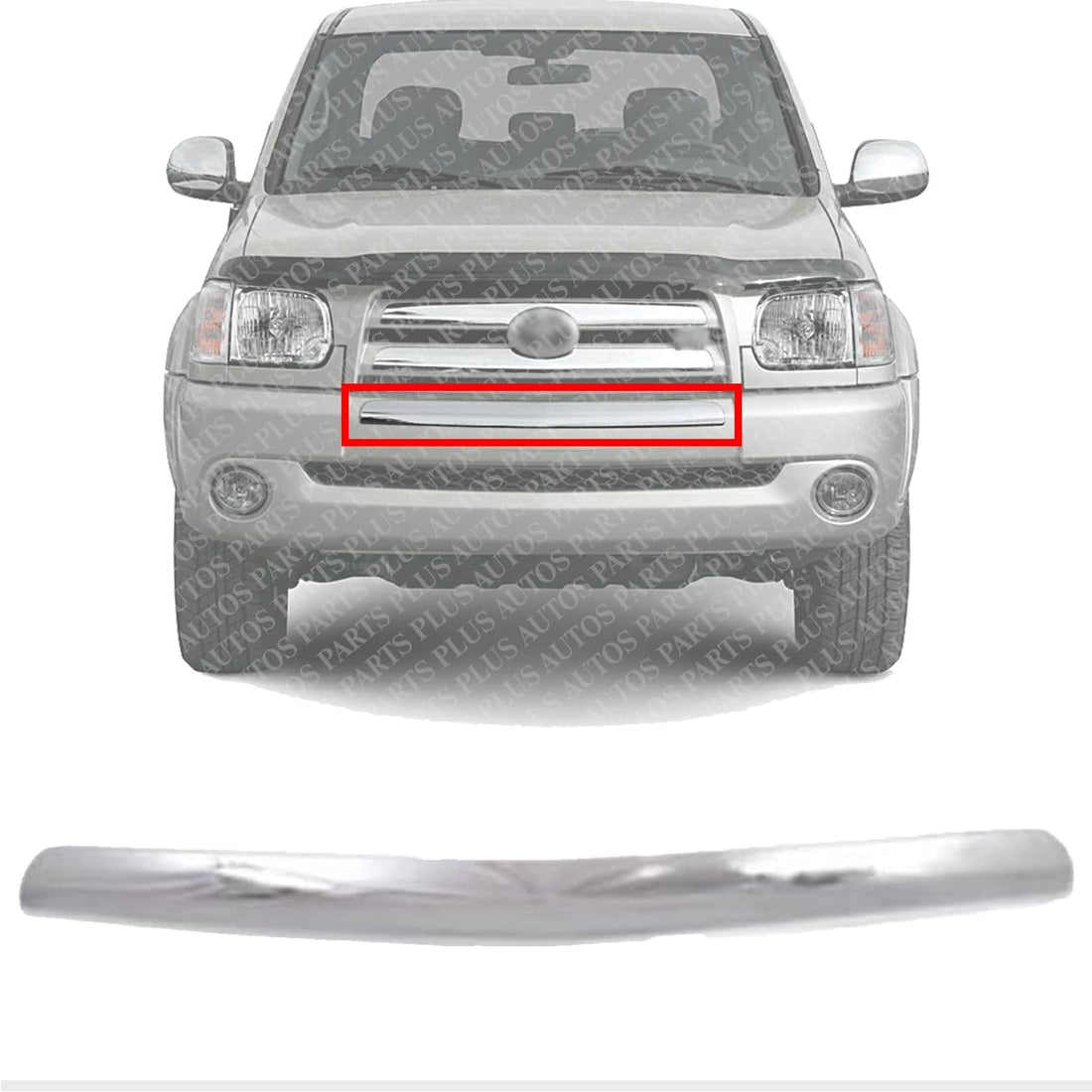 Front Bumper Lower Molding Chrome Direct Replacement Compatible With 2000-2006 Toyota Tundra TO1044109 527010C010
