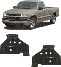 Set of 2 Front Bumper Bracket Steel Right Passenger & Left Driver Side Direct Replacement Compatible with 1999-2002 Chevrolet Silverado / GMC Sierra 1500 / 2000-2006 Yukon GM1067131
