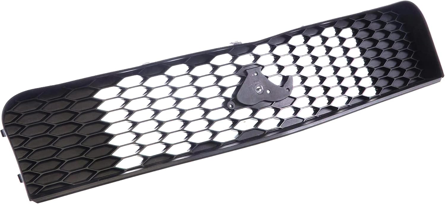 Front Upper & Lower Grille Textured + Bumper Brackets Left Drive & Right Passenger Side Direct Replacement Compatible With 2005-2009 Ford Mustang FO1200421 FO1036115 FO1066166