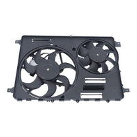 Front Radiator Dual Cooling Fan Assembly Plastic Direct Replacement Compatible with 2008-2015 Volvo S80 / 2010-2017 Volvo XC60 VO3115116 306686296 31686808