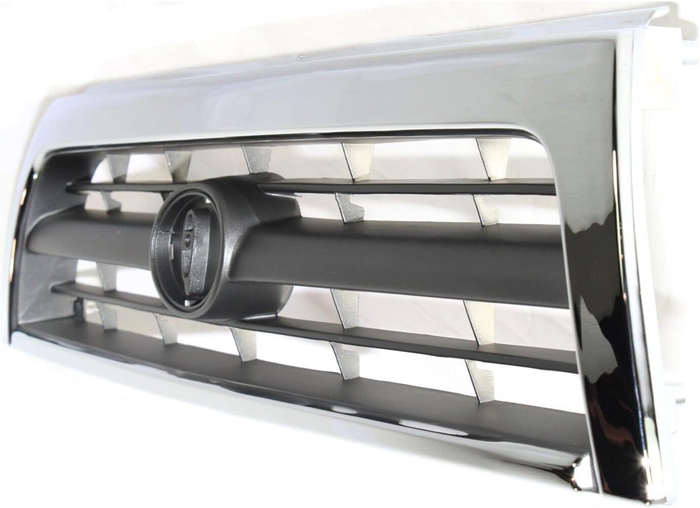Front Grille Assembly Chrome Shell With Silver Insert Plastic Direct Replacement Compatible With 1996-1998 Toyota 4Runner TO1200202 5311135340