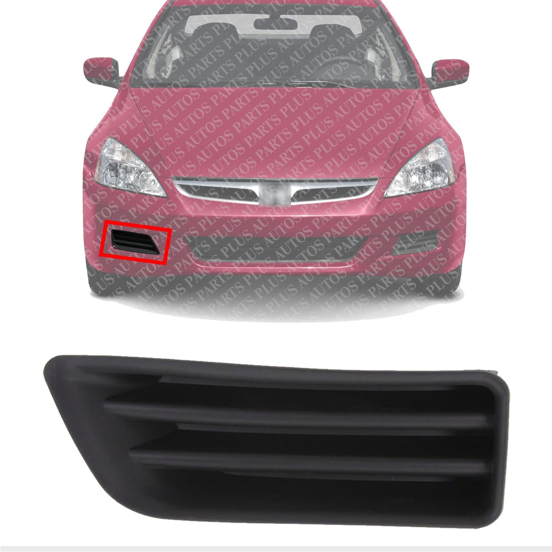 Front Fog Light Cover Right Passenger Side Direct Replacement Compatible With 2006-2007 Honda Accord HO1039107 71103SDAA00