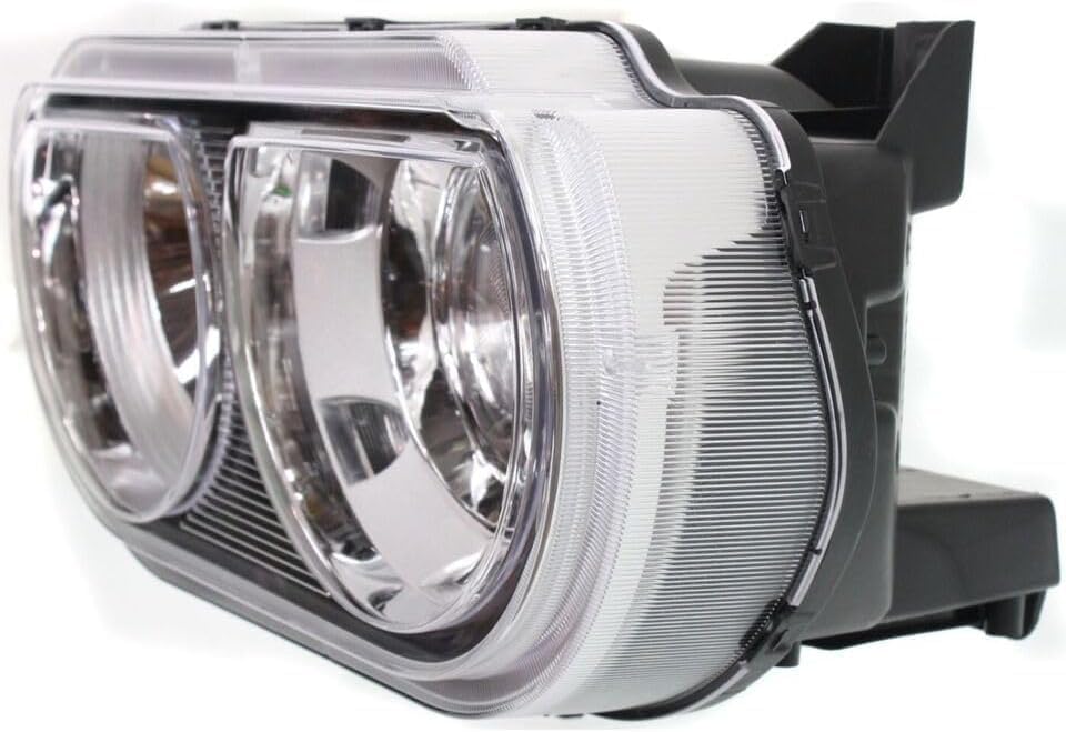 Set Of 2 Front Head Light Lens And Housing Right Passenger & Left Driver Side Direct Replacement Compatible With 2008-2014 Dodge Challenger CH2503219 CH2502219 5028778AB 5028779AB