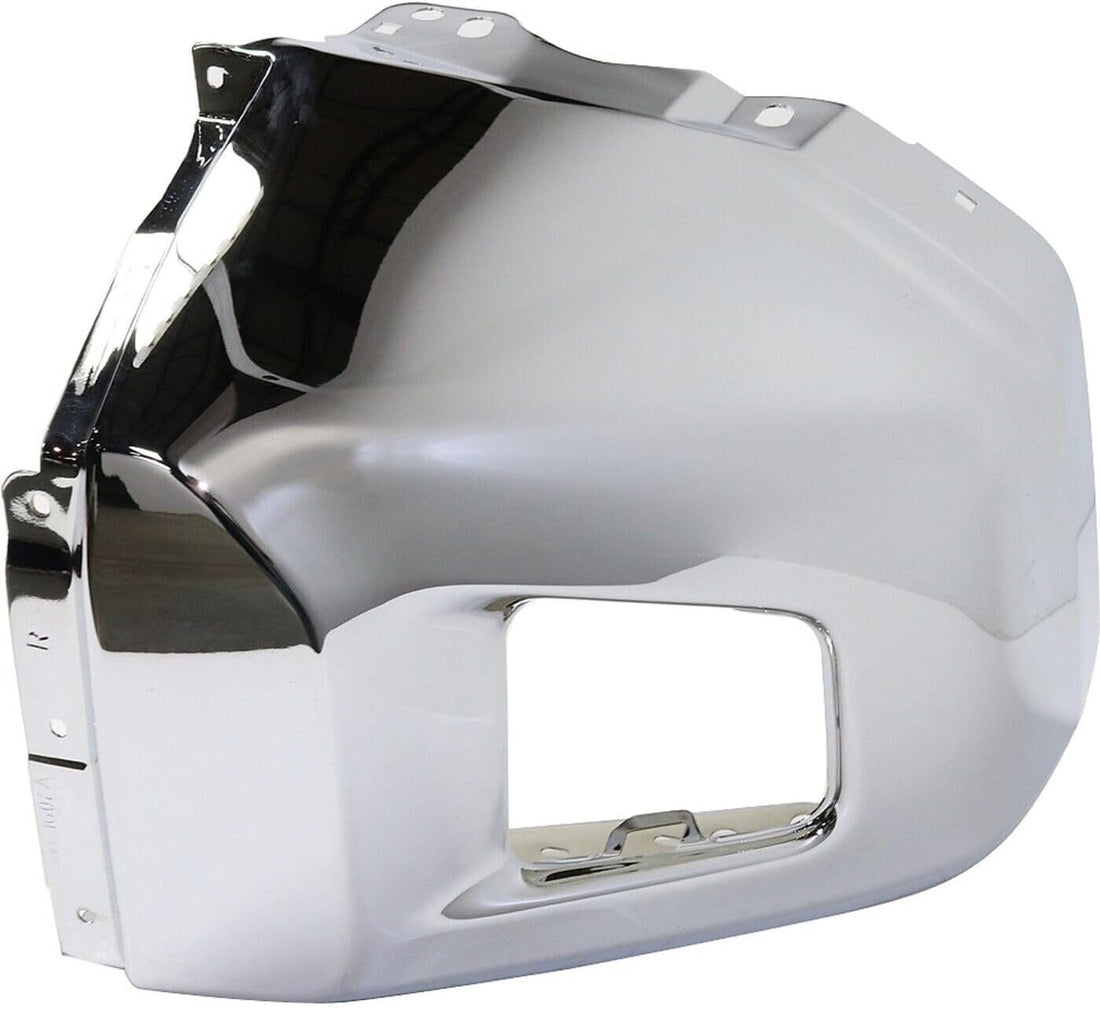 AUTOS PARTS PLUS Front Bumper End Cap Chrome Steel Right Passenger Side Direct Replacement Compatible With 2014-2021 Toyota Tundra TO1005184 521120C040