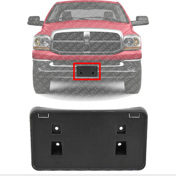 Front License Plate Bracket Direct Replacement Compatible with 2002-2009 Dodge Ram 1500/2003-2009 2500 3500 CH1068110 55077158AE