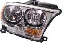 Set Of 2 Front Headlight Assembly Halogen With Chrome Interior Right Passenger & Left Driver Side Direct Replacement Compatible With 2011-2013 Dodge Durango CH2503228 CH2502228