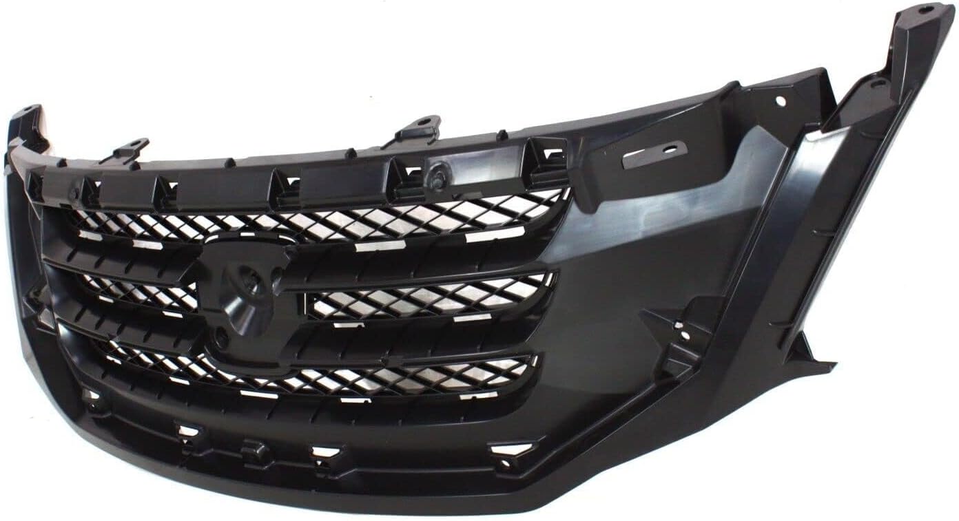 Front Grille Painted Black Shell And Insert Direct Replacement Compatible With 2008-2010 Honda Odyssey HO1200190 71121SHJA02