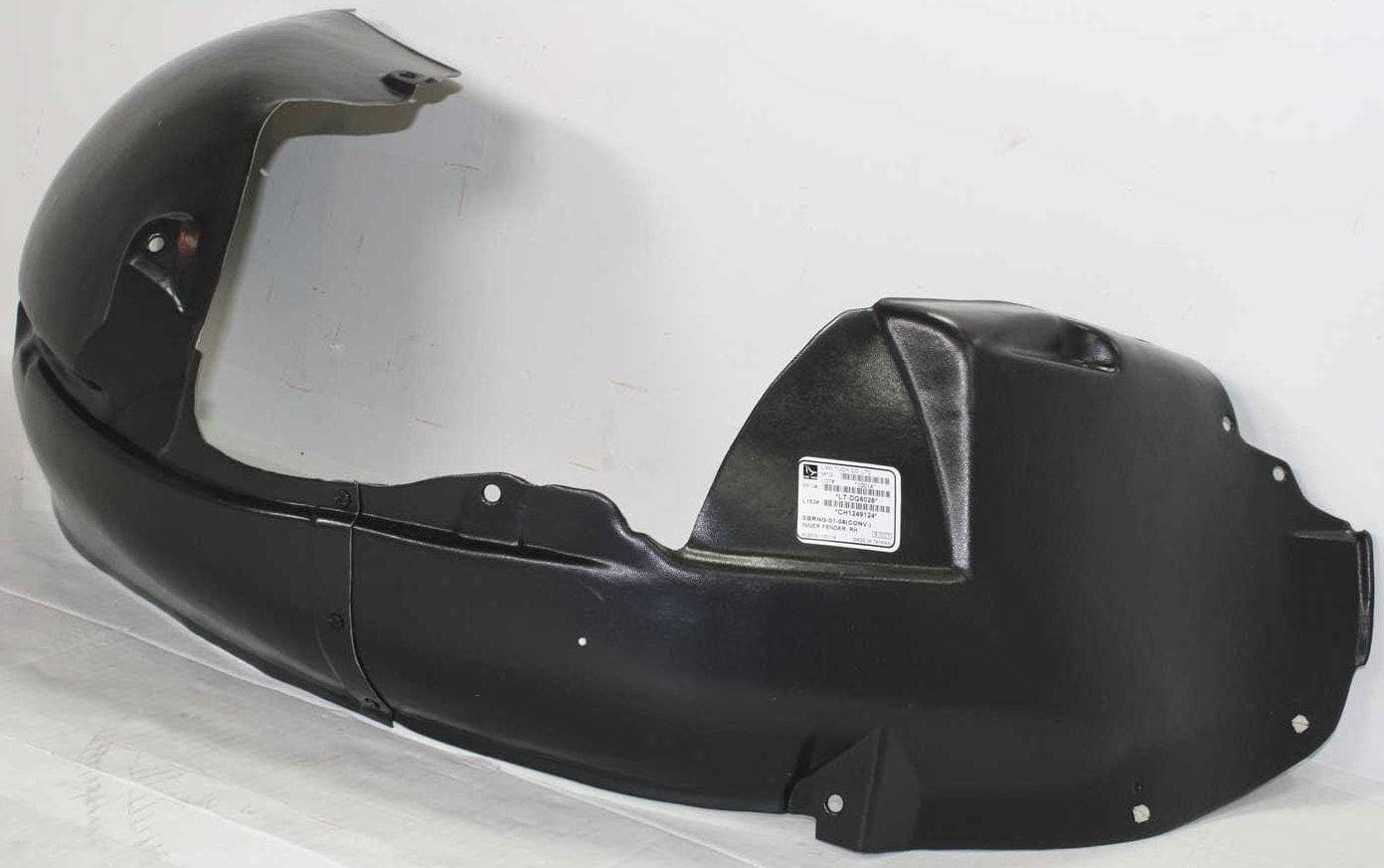 Front Fender Liner Rear Section Right Passenger Side Direct Replacement Compatible With 2001-2006 Chrysler Sebring CH1249124 4878646AC
