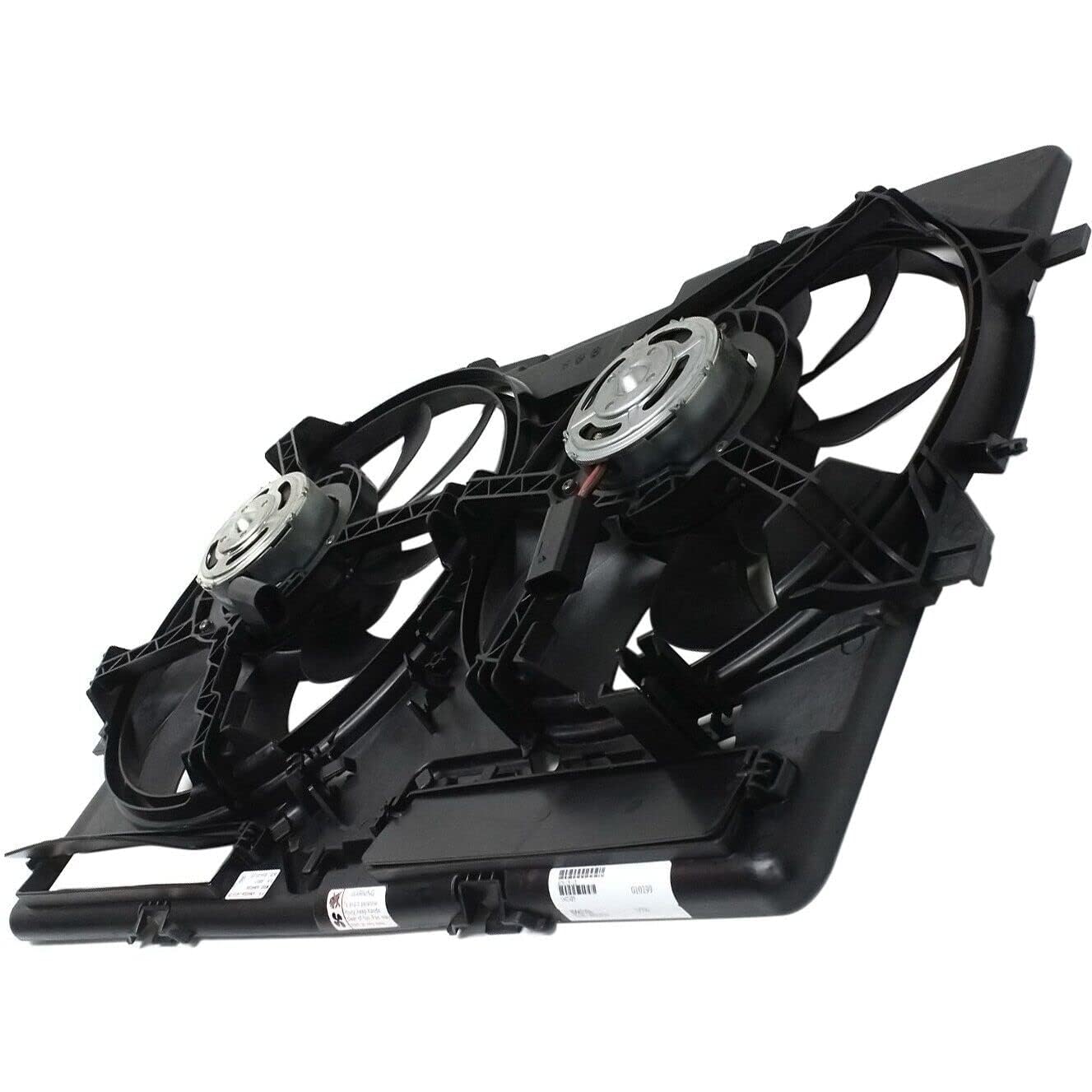 Front Radiator Cooling Fan Assembly Plastic Direct Replacement Compatible with 2008-2017 Audi A5 Quattro / 2009-2017 Audi Q5 / 2019-2021 Porsche Macan AU3115113 8K0121207A-PFM