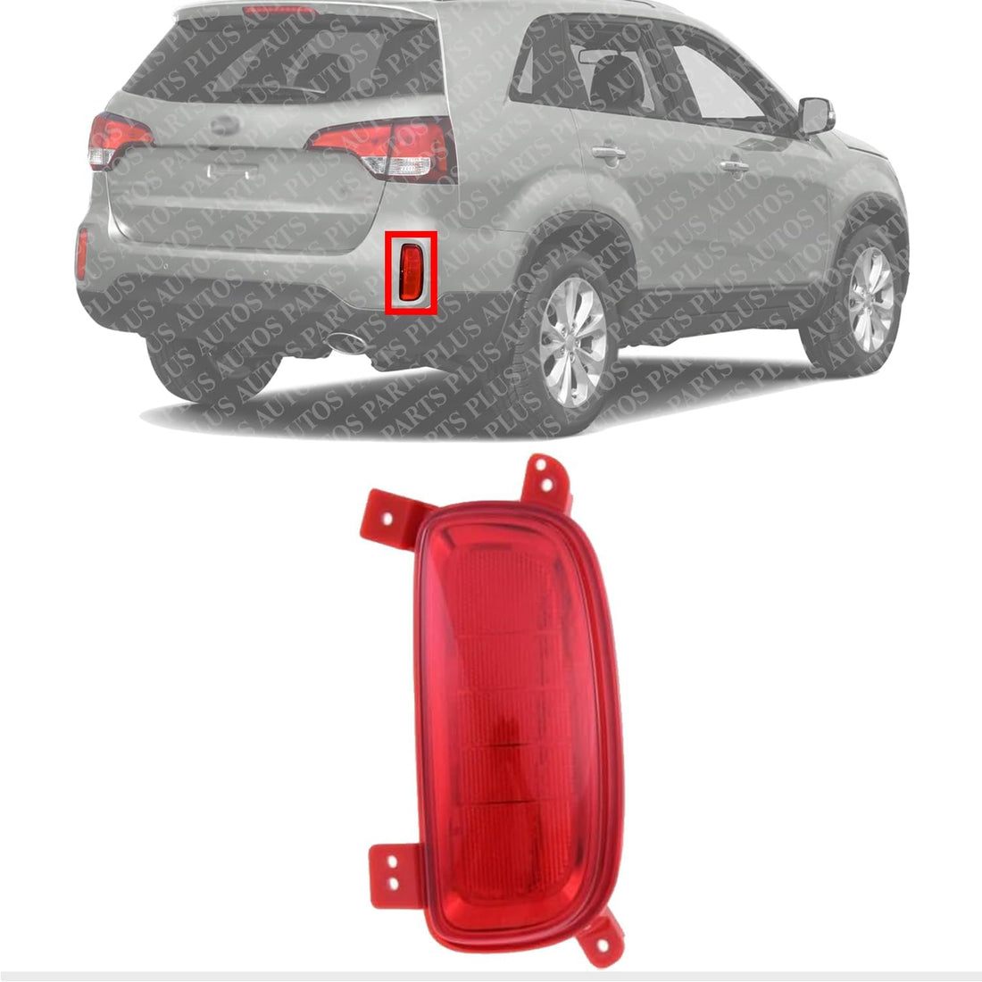 Rear Bumper Reflector Right passenger Side Direct Replacement Compatible With 2014-2015 Kia Sorento KI1185104 924062P700