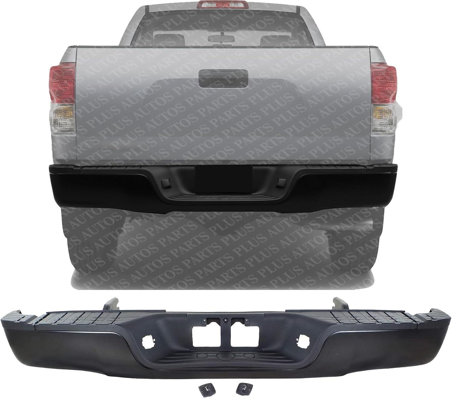 Step Bumper Assembly Primed Steel Without Sensor Holes Direct Replacement Compatible With 2007-2013 Toyota Tundra TO1103115 521510C081-PFM