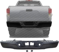 Step Bumper Assembly Primed Steel Without Sensor Holes Direct Replacement Compatible With 2007-2013 Toyota Tundra TO1103115 521510C081-PFM