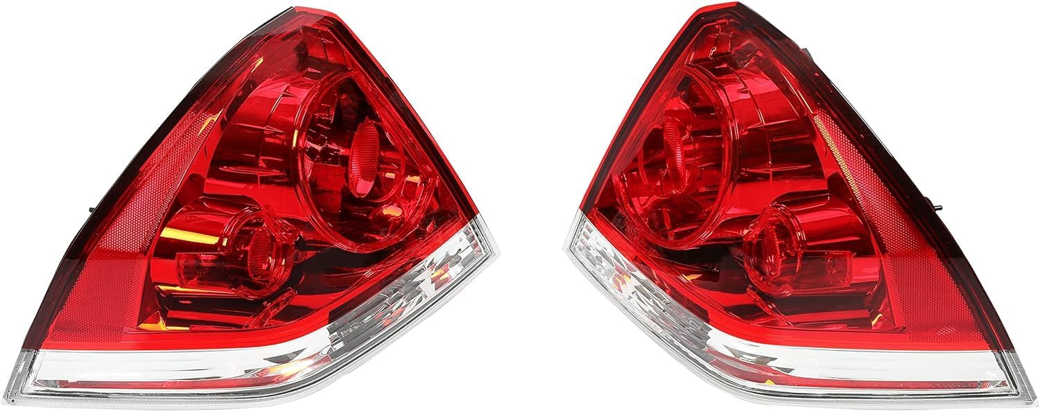 Set Of 2 Tail Light Assembly Left Driver & Right Passenger Side Direct Replacement Compatible With 2006-2013 Chevrolet Impala / 2014-2016 Limited GM2800193 GM2801193 25971598