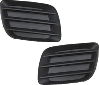 Front Bumper Cover Primed Plastic + Upper & Lower Grille + Fog Light Cover Left Driver & Right Passenger Side Direct Replacement Compatible With 2009-2010 Pontiac Vibe