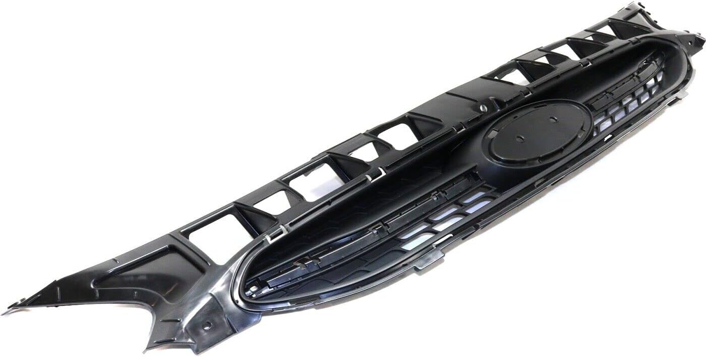 Front Bumper Upper Grille Textured Black Shell & Insert Direct Replacement Compatible With 2015-2017 Hyundai Accent HY1200184 863511R510