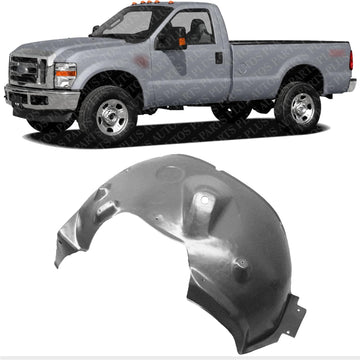 Front Fender Liner Left Driver Side Direct Replacement Compatible With 2008-2010 Ford F-Series Super Duty FO1248147 8C3Z16055D