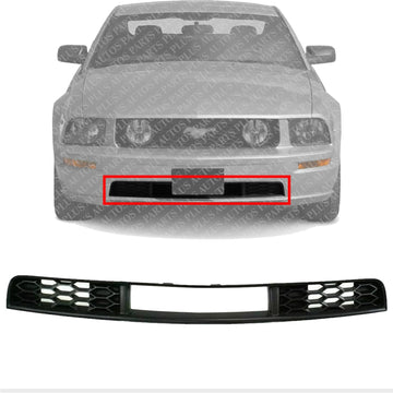 Front Bumper Lower Grille Textured Direct Replacement Compatible With 2005-2009 Ford Mustang FO1036115 7R3Z17K945AB