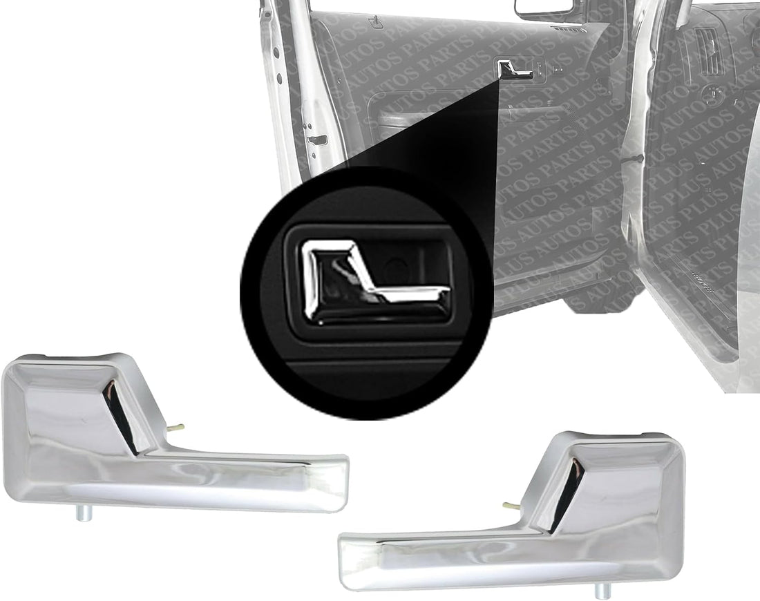 Set of 2 Front Interior Door Handle Chrome Left Driver & Right Passenger Side Direct Replacement Compatible with 2007-2011 Lincoln MKX FO1353153 FO1352153 7T4Z7822600BA 7T4Z7822601BA