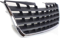Front Grille Chrome Shell With Painted Dark Gray Insert Plastic Direct Replacement Compatible With 2008-2010 Chrysler Town & Country CH1200309 5113228AA