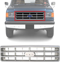 AUTOS PARTS PLUS Front Grille Chrome Shell & Silver Insert Direct Replacement Compatible With 1887-1888 Ford F-Series FO1200129 622409HS0A