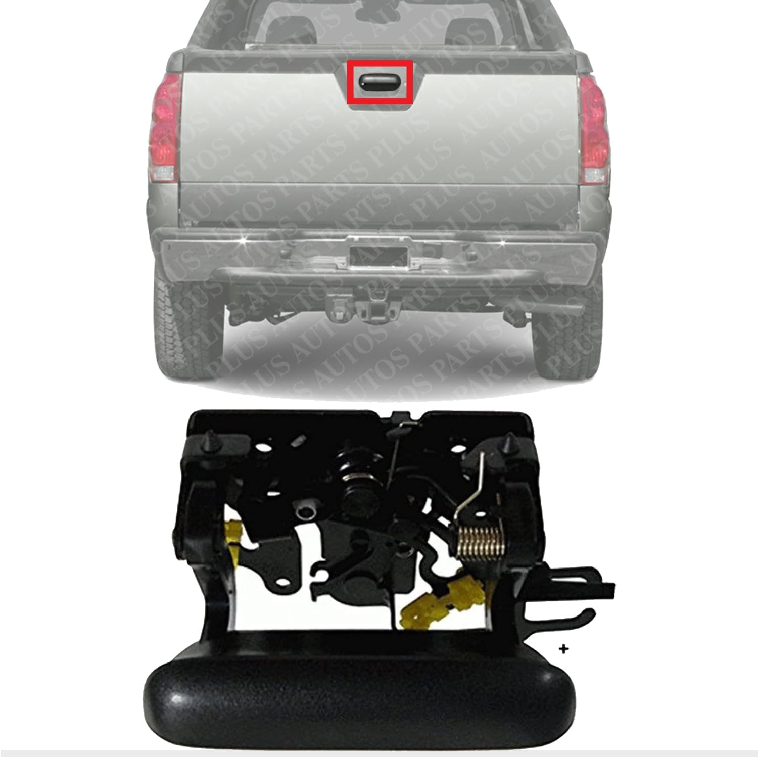 Rear Tail Gate Handle Textured Direct Replacement Compatible with 2002-2006 Chevrolet Avalanche GM1915115 15086873 19209650