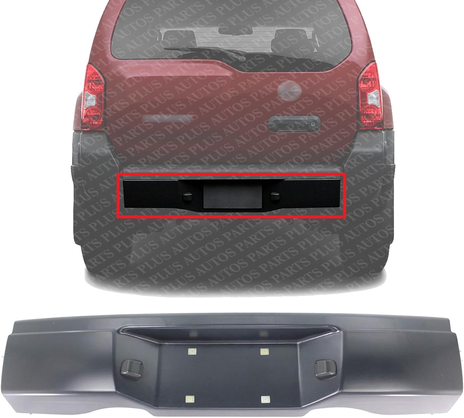 Rear Bumper Face Bar Primed Steel Direct Replacement Compatible With 2005-2008 Nissan Xterra NI1103107 H5010ZP30A