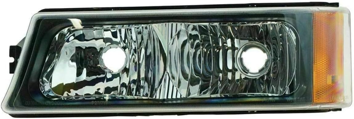 Front Grille Chrome Center Bar + Headlights + Signal Lamps + Support Brackets Left & Right Side Direct Replacement Compatible With 2003-2006 Chevrolet Silverado 1500 2500HD 3500