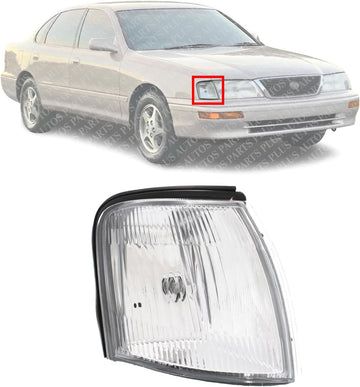 Front Corner Light Assembly Right Passenger Side Direct Replacement Compatible With 1995-1997 Toyota Avalon TO2521145 8161007010