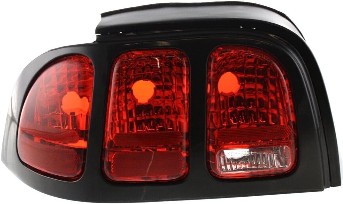 Set Of 2 Tail Lights Lens And Housing Right Passenger & Left Driver Side Direct Replacement Compatible With 1996-1998 Ford Mustang FO2800142 FO2801142 F7ZZ13405CA F7ZZ13404CA