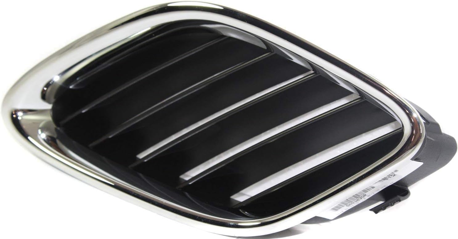AUTOS PARTS PLUS Set Of 3 Front Center Grille + Left Driver & Right Passenger Side Chrome Shell & Black Insert Direct Replacement Compatible With 2003-2007 Saab 9-3 SB1200103 SB1200104 SB1200102