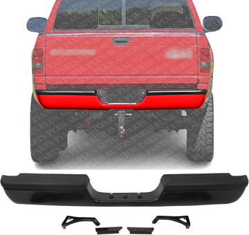 Rear Step Bumper Assembly Primed Steel Direct Replacement Compatible With 1994-2001 Dodge Ram 1500/1994-2002 2500 3500 CH1102332 5073624AA-PFM