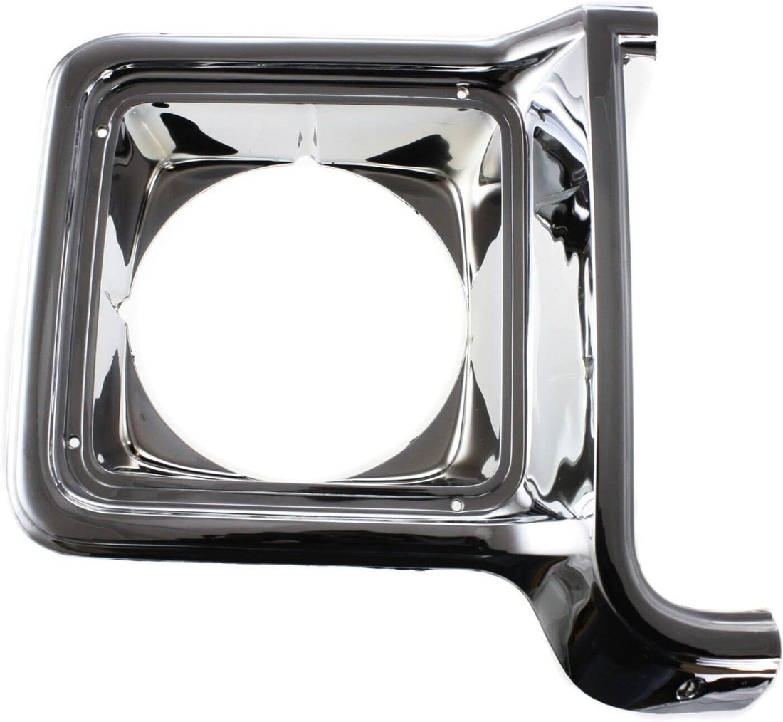 Set Of 2 Head Light Door Chrome Left Driver & Right Passenger Side Direct Replacement Compatible With 1973-1978 C/K Series / 1973-1980 GMC Suburban GM2512134 GM2513134
