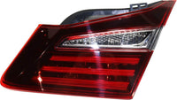 Tail Light Inner Assembly Left Driver Side Direct Replacement Compatible With 2016-2017 Honda Accord HO2802109 34155T2AA21