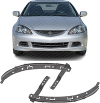 Set Of 2 Front Bumper Reinforcement Bracket Steel Right Passenger & Left Driver Side Direct Replacement Compatible With 2005-2006 Acura RSX AC1027103 AC1026103 71140S6M010 71190S6M010