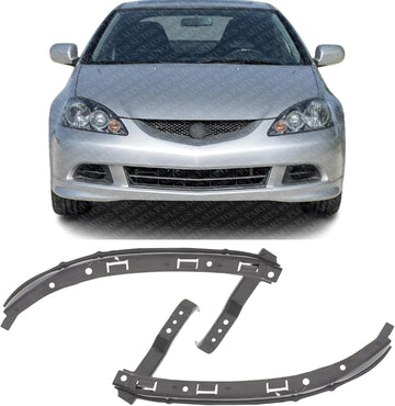 Set Of 2 Front Bumper Reinforcement Bracket Steel Right Passenger & Left Driver Side Direct Replacement Compatible With 2005-2006 Acura RSX AC1027103 AC1026103 71140S6M010 71190S6M010