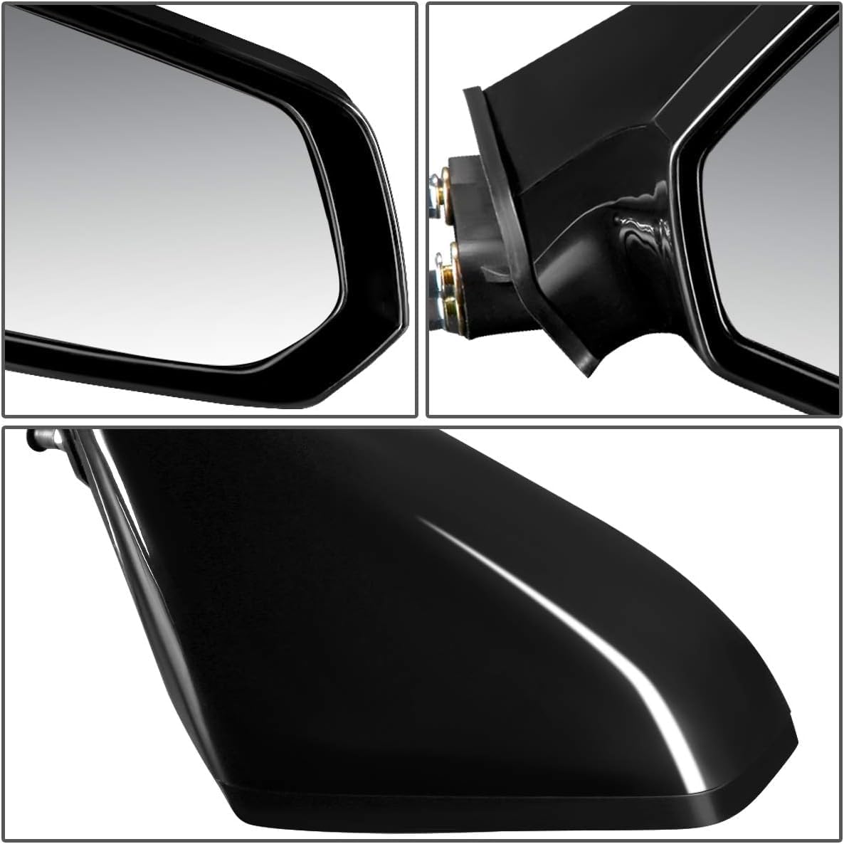 Front Power Mirror Manual Folding Non-Heated Left Driver Side Direct Replacement Compatible With 2006-2009 GMC Envoy GM132042915808571