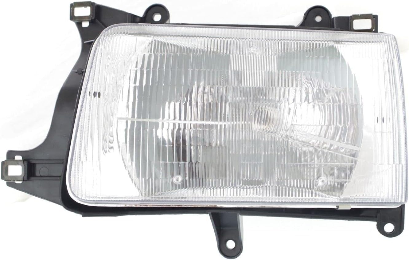 Front Head Lights Assembly + Corner + Signal Lamps Plastic Left Driver & Right Passenger Side Direct Replacement Compatible With 1993-1998 Toyota T100 TO2530118 TO2531118