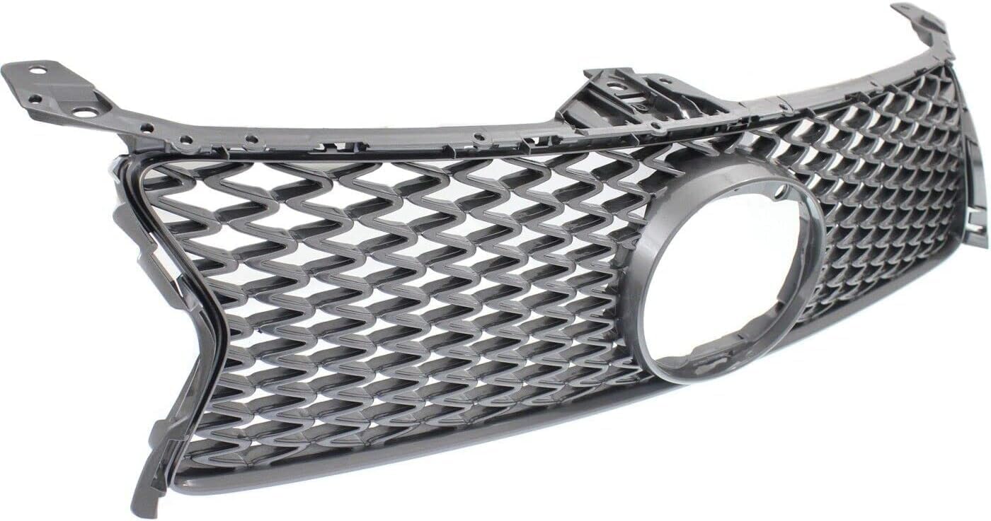 Front Grille Assembly Gray Shell And Insert Plastic Direct Replacement Compatible With 2013-2015 Lexus GS350 / 2015 Lexus GS450h LX1200142 5311130E00