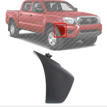 AUTOS PARTS PLUS Front Bumper End Caps Textured Right Passenger Side Direct Replacement Compatible With 2012-2015 Toyota Tacoma TO1005177 5211204050