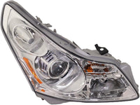 Front Head Light Assembly Right Passenger Side Direct Replacement Compatible With 2007-2008 Infiniti G35 IN2503137 26010JK60C