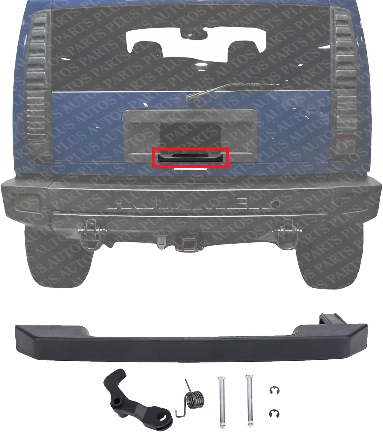 Tailgate Outside Handle Lever Only Textured Direct Replacement Compatible with 2003-2009 Hummer H2 15135441