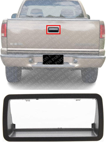 Tail Gate Door Handle Bezel Direct Replacement Compatible with 1994-2004 Chevrolet S10 GM1916103 15007219